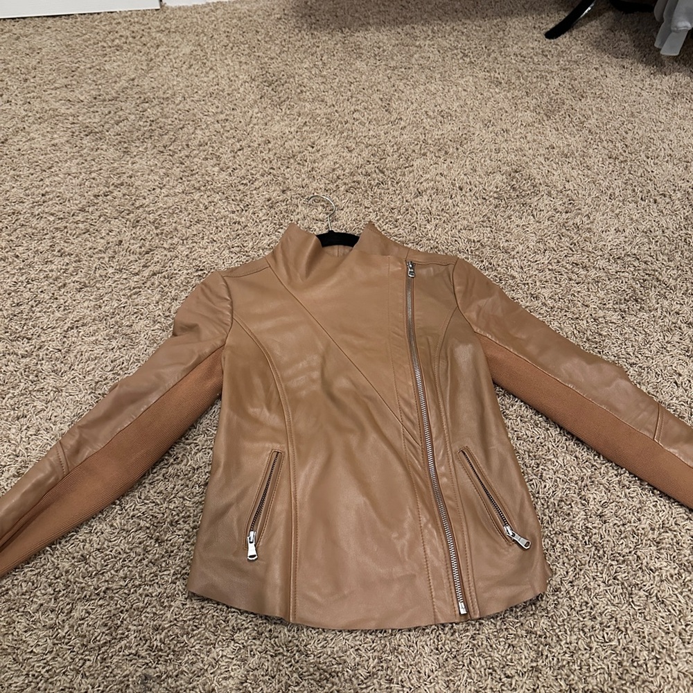 Tan Leather Jacket with Subcategory Leather Jackets
